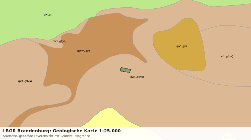 Statische Kartenansicht: LBGR Brandenburg: Geologische Karte 1:25.000