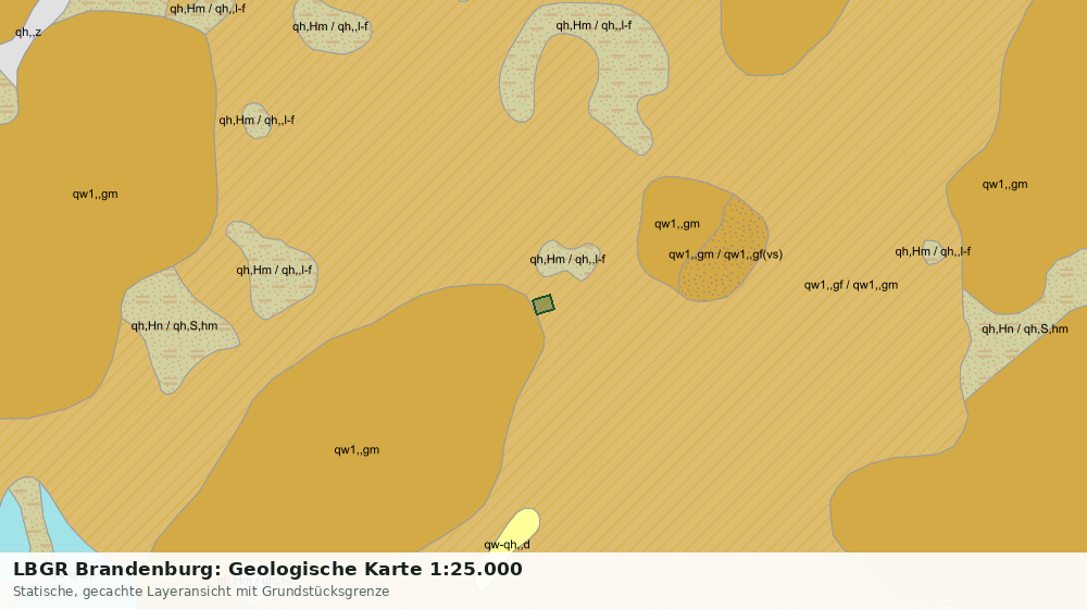 Statische Kartenansicht: LBGR Brandenburg: Geologische Karte 1:25.000