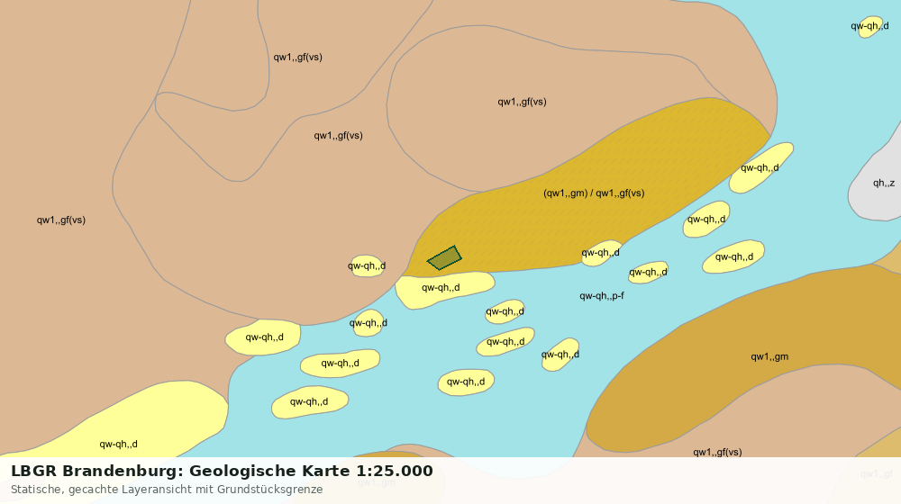 Statische Kartenansicht: LBGR Brandenburg: Geologische Karte 1:25.000