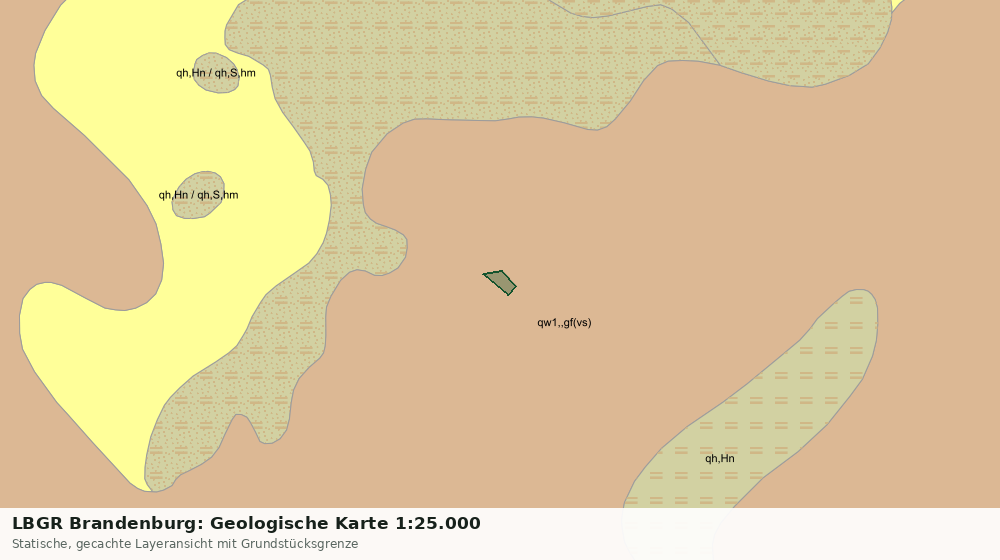 Statische Kartenansicht: LBGR Brandenburg: Geologische Karte 1:25.000