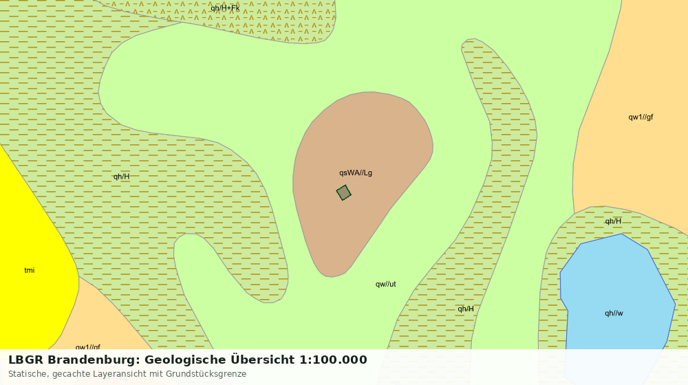 Statische Kartenansicht: LBGR Brandenburg: Geologische Übersicht 1:100.000
