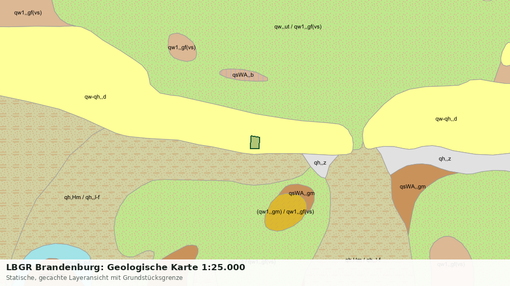Statische Kartenansicht: LBGR Brandenburg: Geologische Karte 1:25.000