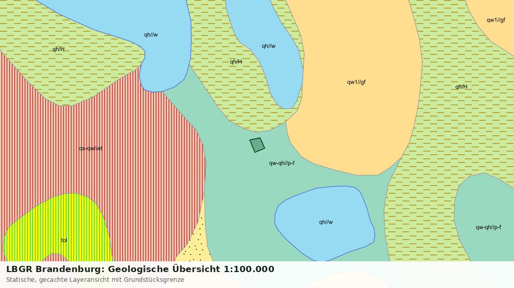 Statische Kartenansicht: LBGR Brandenburg: Geologische Übersicht 1:100.000