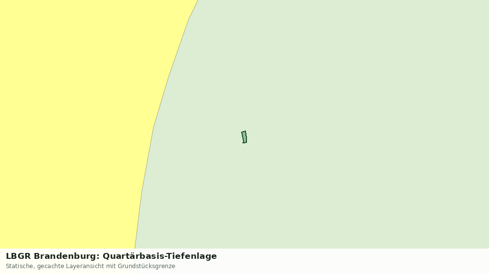 Statische Kartenansicht: LBGR Brandenburg: Quartärbasis-Tiefenlage
