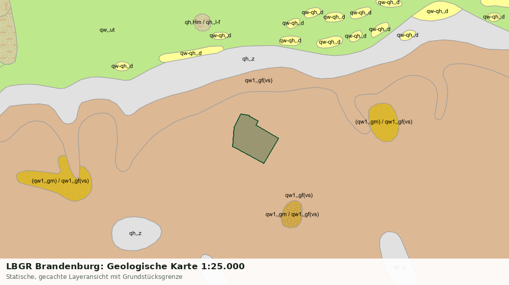 Statische Kartenansicht: LBGR Brandenburg: Geologische Karte 1:25.000