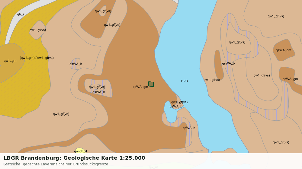 Statische Kartenansicht: LBGR Brandenburg: Geologische Karte 1:25.000