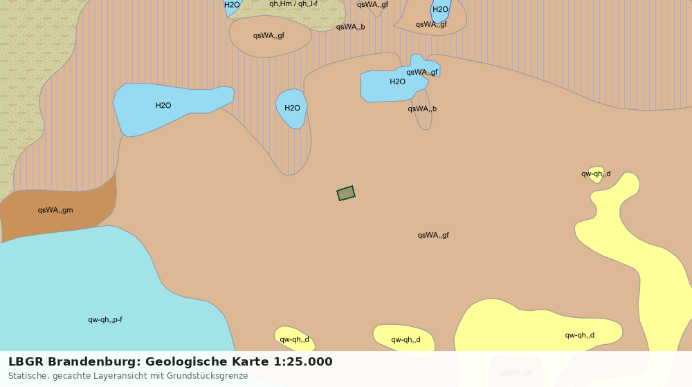 Statische Kartenansicht: LBGR Brandenburg: Geologische Karte 1:25.000