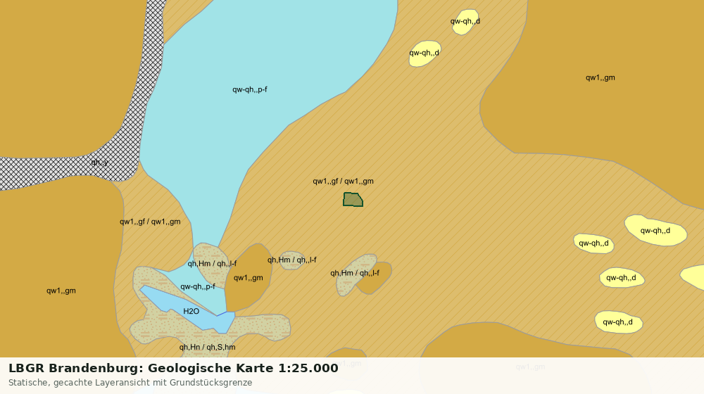 Statische Kartenansicht: LBGR Brandenburg: Geologische Karte 1:25.000