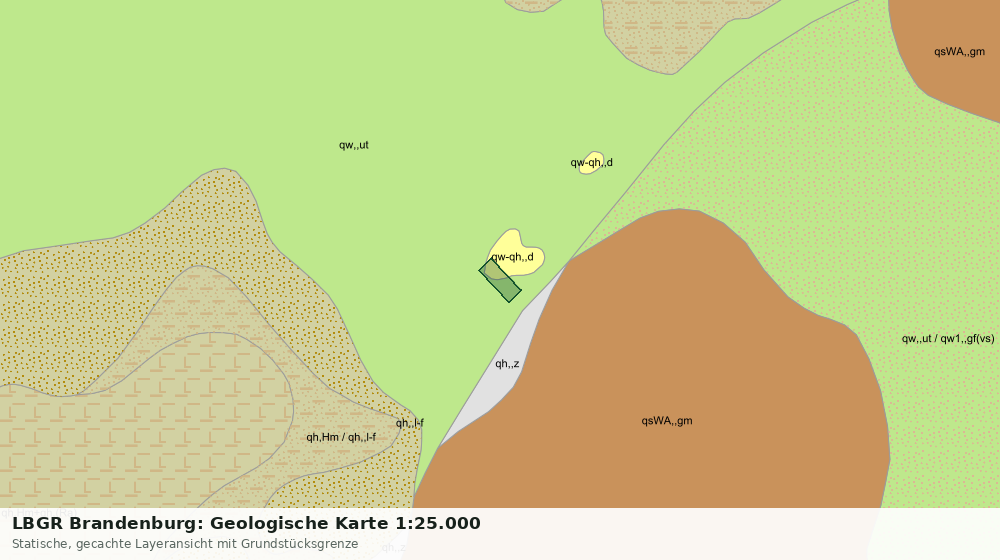 Statische Kartenansicht: LBGR Brandenburg: Geologische Karte 1:25.000