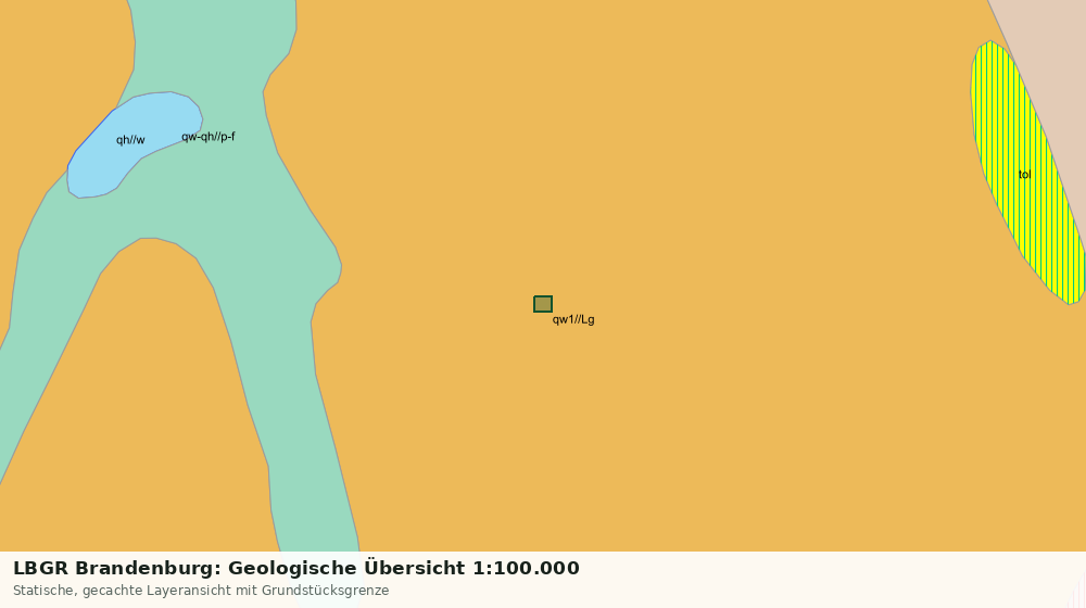 Statische Kartenansicht: LBGR Brandenburg: Geologische Übersicht 1:100.000