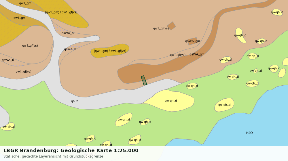 Statische Kartenansicht: LBGR Brandenburg: Geologische Karte 1:25.000