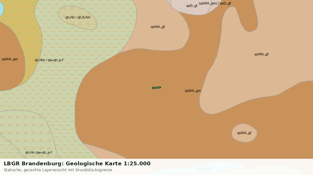 Statische Kartenansicht: LBGR Brandenburg: Geologische Karte 1:25.000