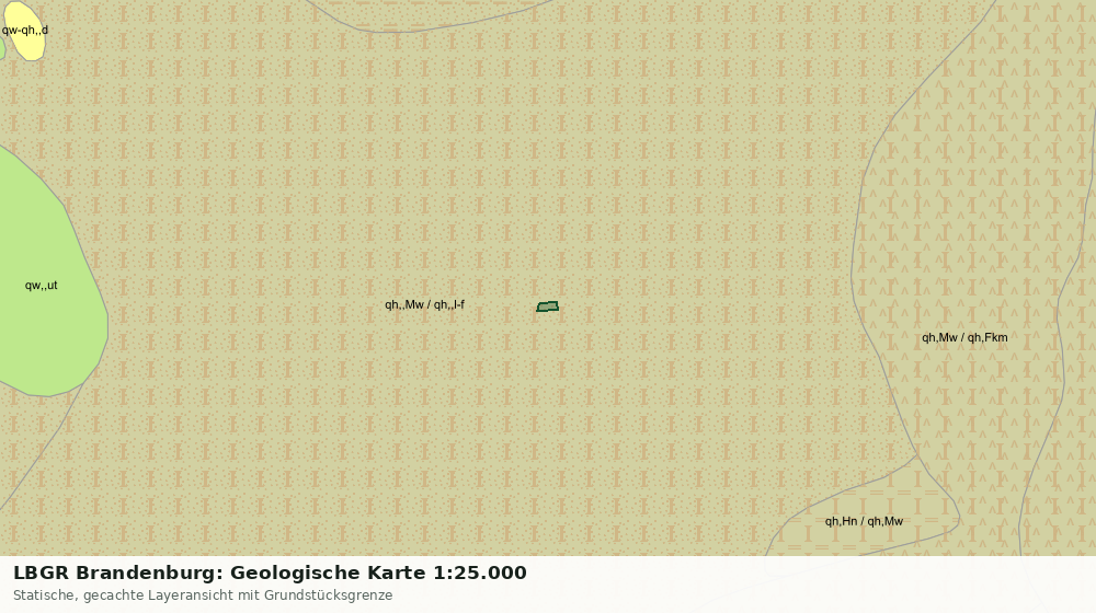 Statische Kartenansicht: LBGR Brandenburg: Geologische Karte 1:25.000