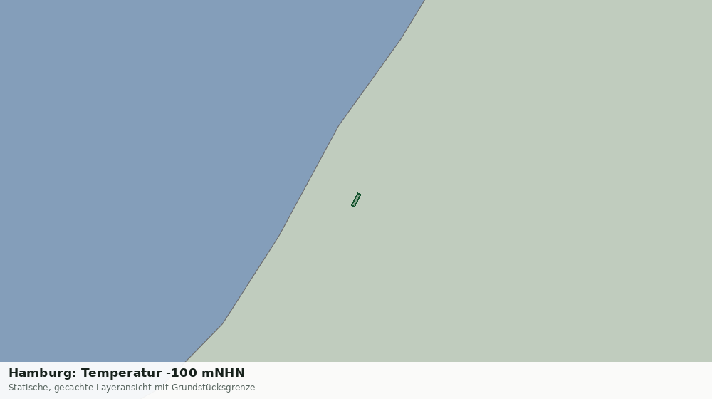 Statische Kartenansicht: Hamburg: Temperatur -100 mNHN