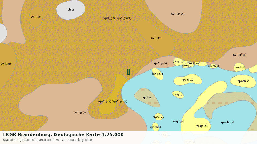 Statische Kartenansicht: LBGR Brandenburg: Geologische Karte 1:25.000