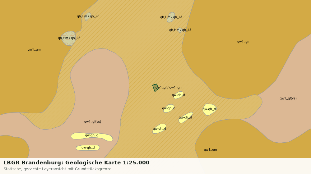 Statische Kartenansicht: LBGR Brandenburg: Geologische Karte 1:25.000