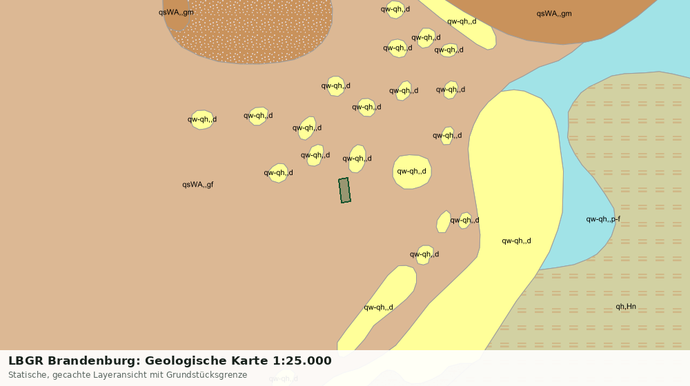 Statische Kartenansicht: LBGR Brandenburg: Geologische Karte 1:25.000