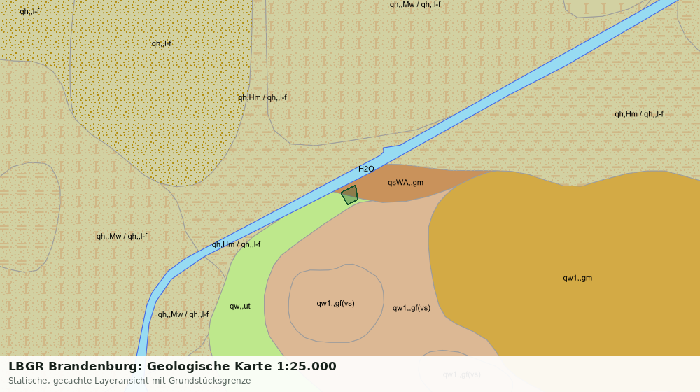 Statische Kartenansicht: LBGR Brandenburg: Geologische Karte 1:25.000