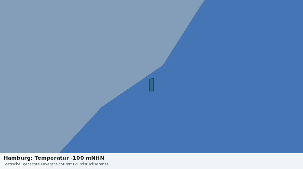 Statische Kartenansicht: Hamburg: Temperatur -100 mNHN