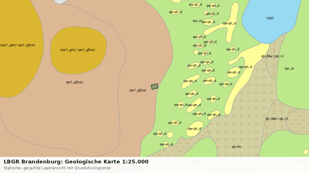 Statische Kartenansicht: LBGR Brandenburg: Geologische Karte 1:25.000