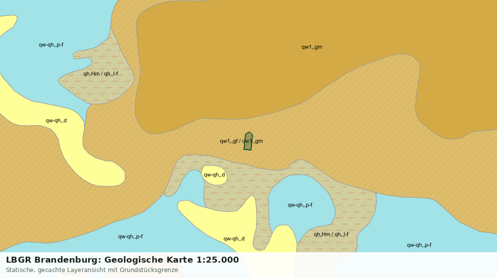 Statische Kartenansicht: LBGR Brandenburg: Geologische Karte 1:25.000