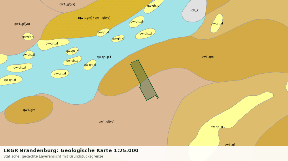Statische Kartenansicht: LBGR Brandenburg: Geologische Karte 1:25.000