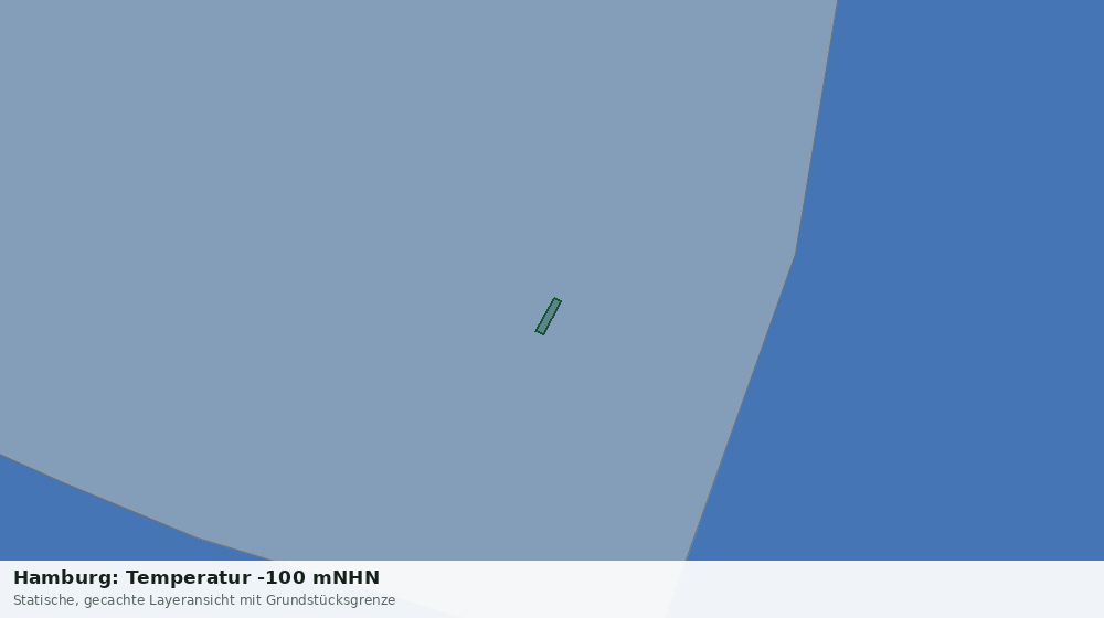 Statische Kartenansicht: Hamburg: Temperatur -100 mNHN