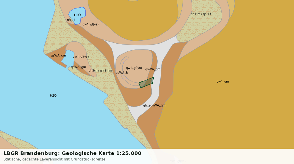 Statische Kartenansicht: LBGR Brandenburg: Geologische Karte 1:25.000