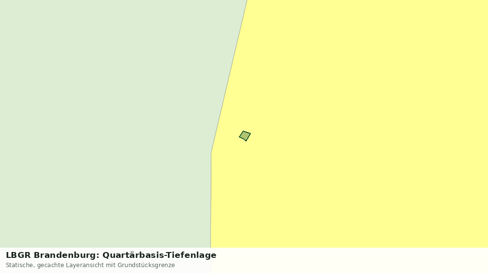 Statische Kartenansicht: LBGR Brandenburg: Quartärbasis-Tiefenlage