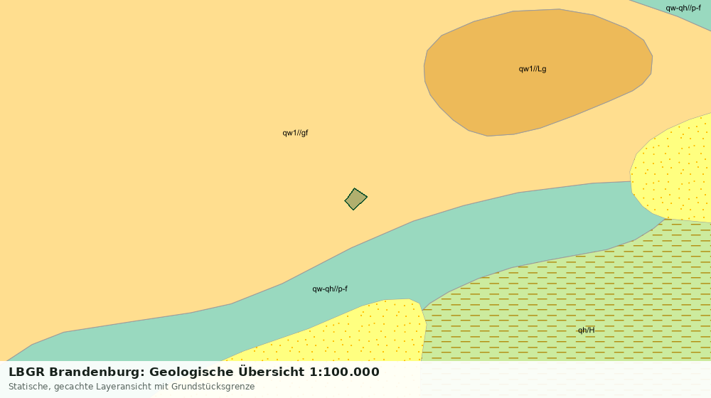 Statische Kartenansicht: LBGR Brandenburg: Geologische Übersicht 1:100.000