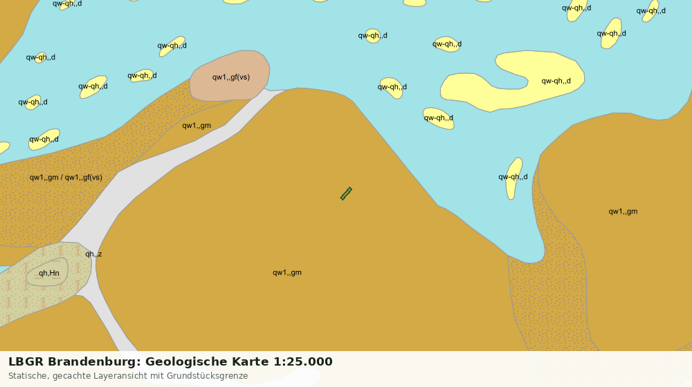 Statische Kartenansicht: LBGR Brandenburg: Geologische Karte 1:25.000