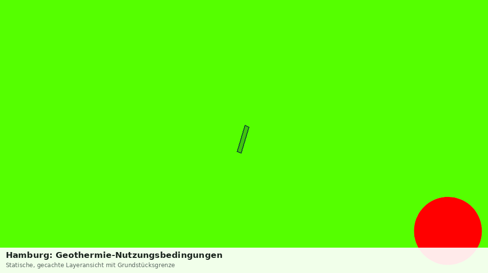 Statische Kartenansicht: Hamburg: Geothermie-Nutzungsbedingungen