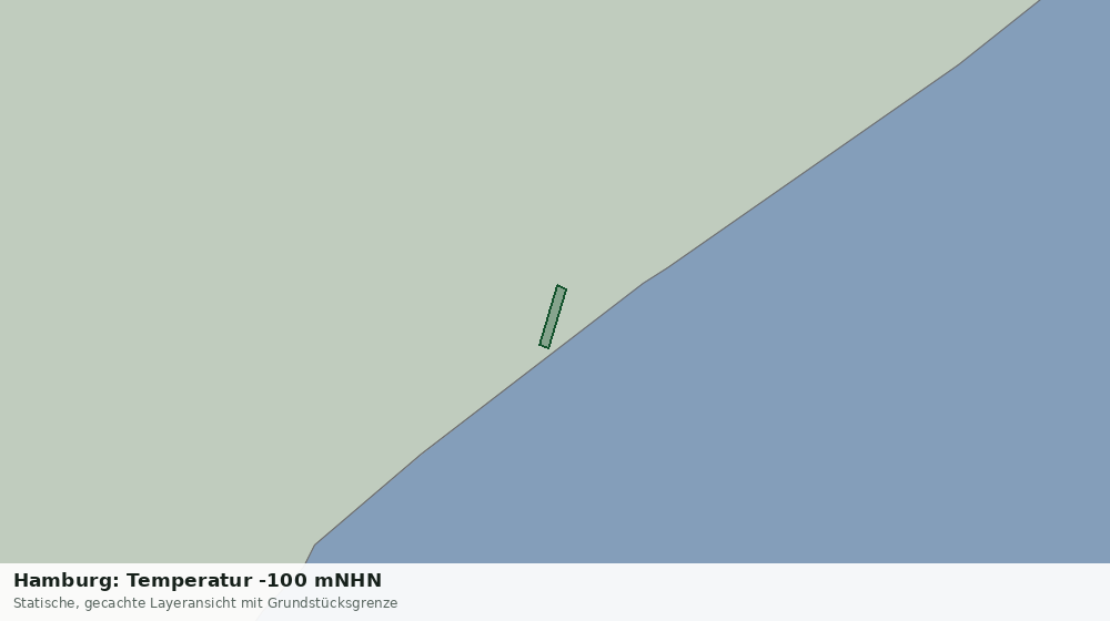 Statische Kartenansicht: Hamburg: Temperatur -100 mNHN