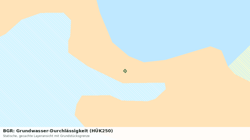 Statische Kartenansicht: BGR: Grundwasser-Durchlässigkeit (HÜK250)