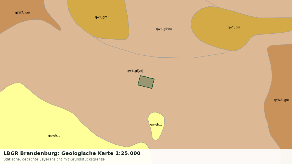 Statische Kartenansicht: LBGR Brandenburg: Geologische Karte 1:25.000