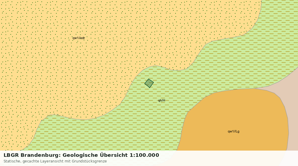 Statische Kartenansicht: LBGR Brandenburg: Geologische Übersicht 1:100.000