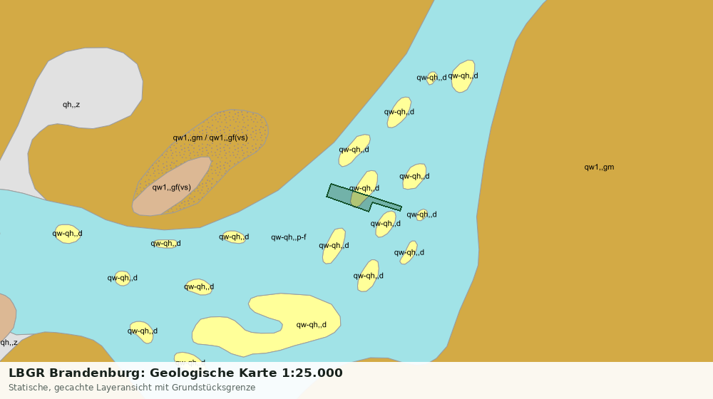 Statische Kartenansicht: LBGR Brandenburg: Geologische Karte 1:25.000