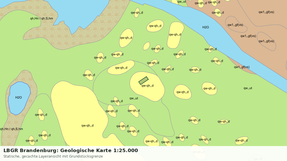Statische Kartenansicht: LBGR Brandenburg: Geologische Karte 1:25.000