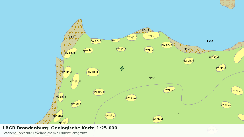 Statische Kartenansicht: LBGR Brandenburg: Geologische Karte 1:25.000