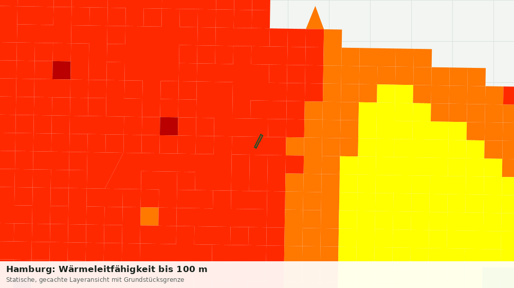 Statische Kartenansicht: Hamburg: Wärmeleitfähigkeit bis 100 m
