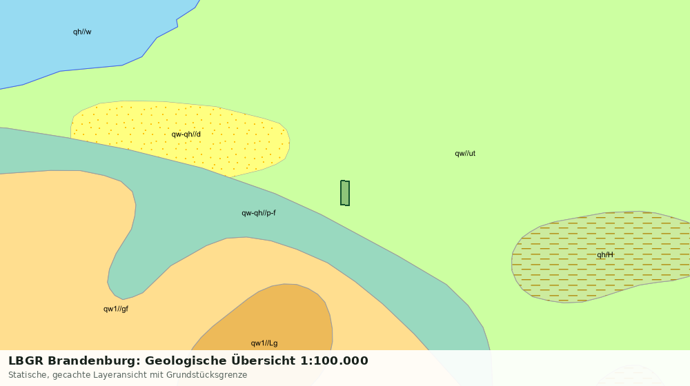Statische Kartenansicht: LBGR Brandenburg: Geologische Übersicht 1:100.000