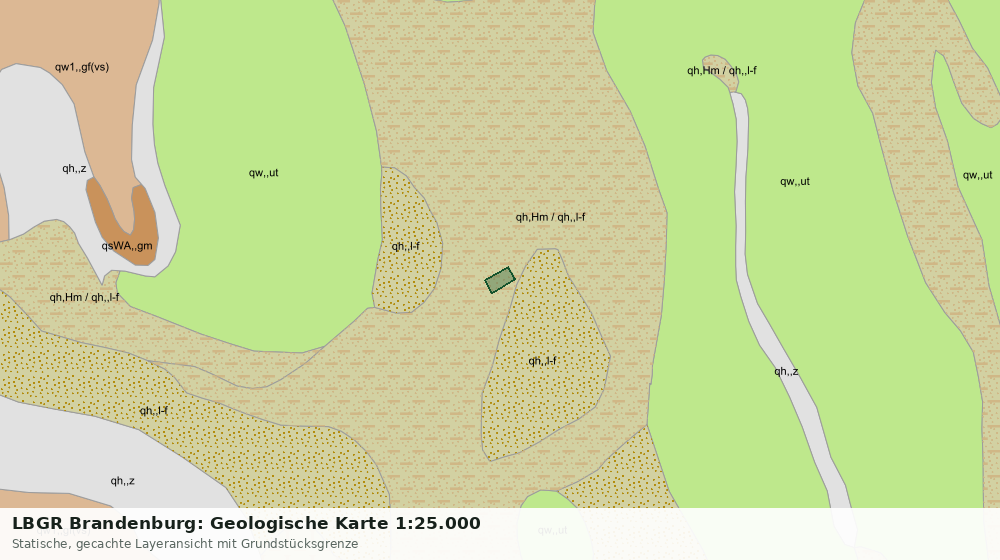 Statische Kartenansicht: LBGR Brandenburg: Geologische Karte 1:25.000