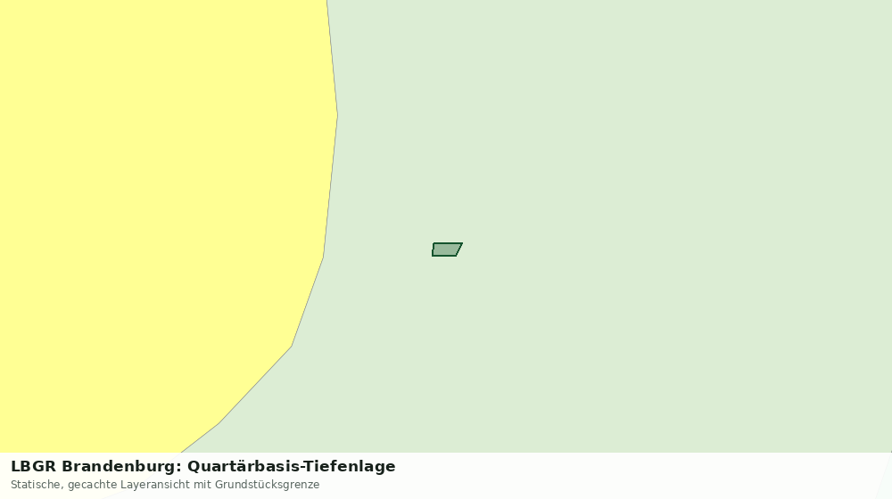 Statische Kartenansicht: LBGR Brandenburg: Quartärbasis-Tiefenlage