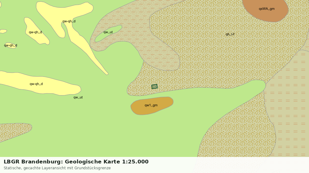 Statische Kartenansicht: LBGR Brandenburg: Geologische Karte 1:25.000