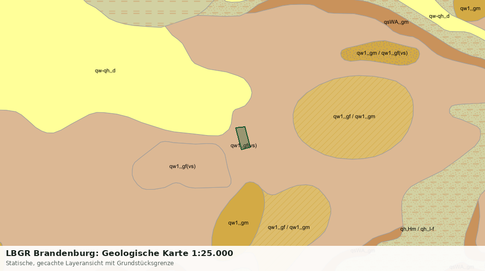 Statische Kartenansicht: LBGR Brandenburg: Geologische Karte 1:25.000