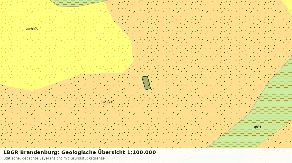 Statische Kartenansicht: LBGR Brandenburg: Geologische Übersicht 1:100.000