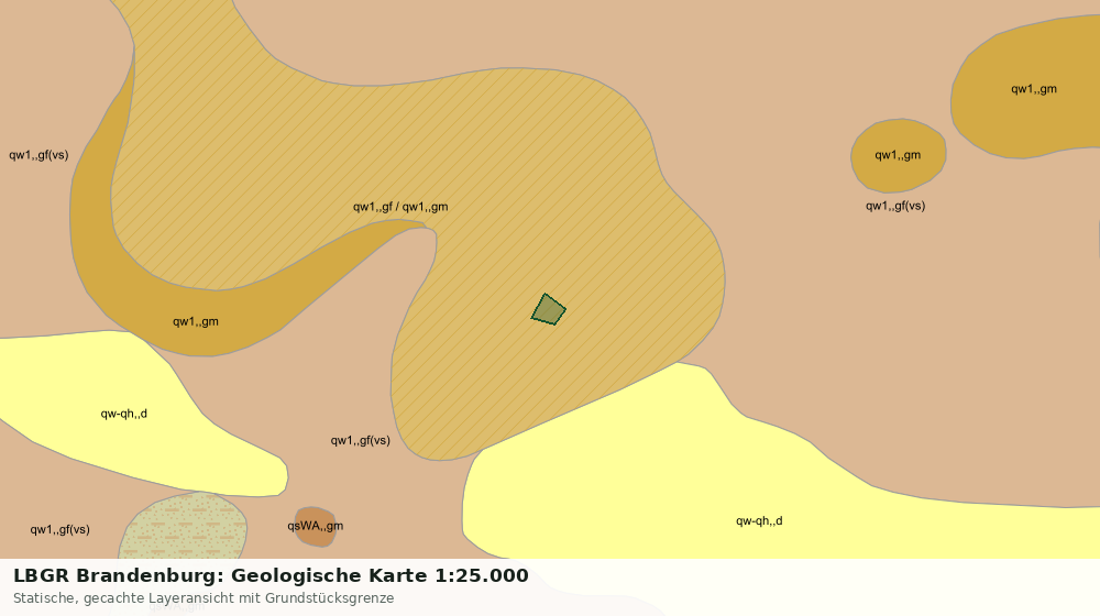 Statische Kartenansicht: LBGR Brandenburg: Geologische Karte 1:25.000