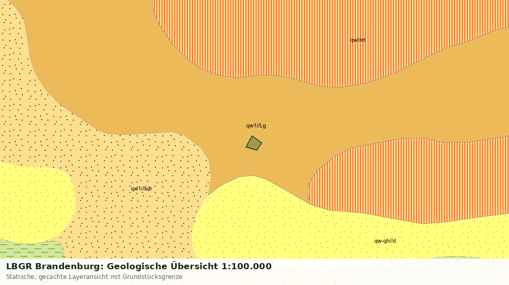 Statische Kartenansicht: LBGR Brandenburg: Geologische Übersicht 1:100.000