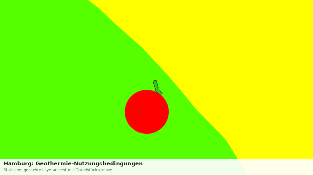 Statische Kartenansicht: Hamburg: Geothermie-Nutzungsbedingungen