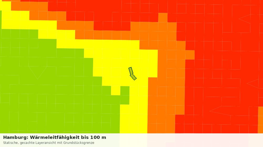 Statische Kartenansicht: Hamburg: Wärmeleitfähigkeit bis 100 m
